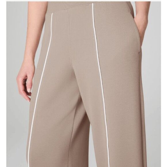 NWT SPANX® AirEssentials Pique Straight Leg Pant- Ashwood- Large Tall - Picture 5 of 5